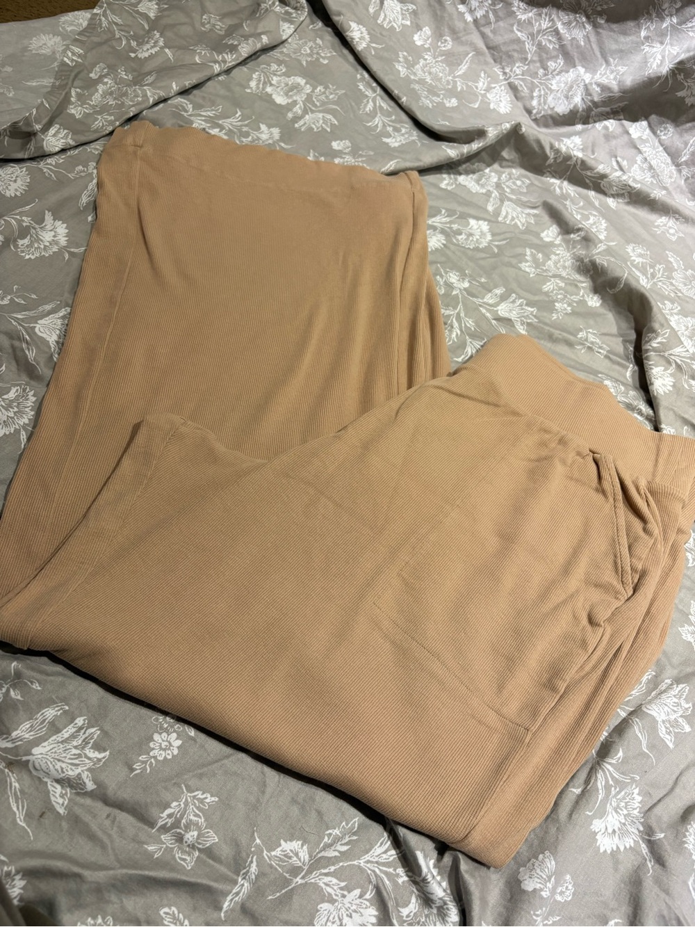 Pact tan ribbed lounge pants XL